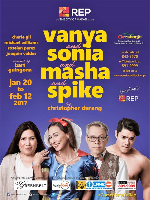 Cherie Gil headlines REP’s 2017 season opener Vanya and Sonia and Masha and Spike
